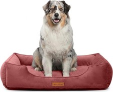 Luxury Dog Bed - Comfortable Tufted Velvet Cushion for Small to Large Dogs -