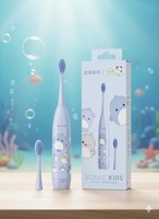 💚 BNIB Ordo Original Squishmallows Sonic Kids Battery Toothbrush 4+ SAMIR 💜