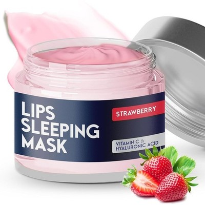 Lip Mask Overnight with Hyaluronic Acid & Collagen, Lip Sleeping Mask for Dry Cr
