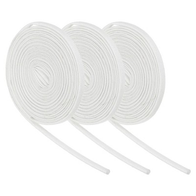 3Pcs Wire Insulation Braid Fire Sleeve,9.8Ft-2.5mm ID White, High Temp Silicone
