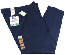 Dockers Mens Signature Khaki Pants New 33 36 38 Navy Blue Flat Front Slim Fit