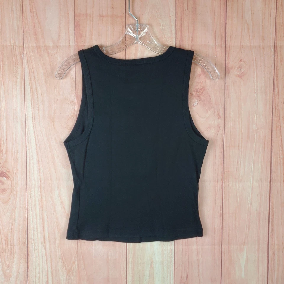 Michael Stars Kendall Crop 背心上衣女式均码黑色圆领套衫 — 第 2/4 张图片