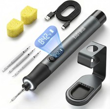 Cordless Soldering Iron w/2600mAh Battery, 5S Fast Heating 392 F- 842 F Portab