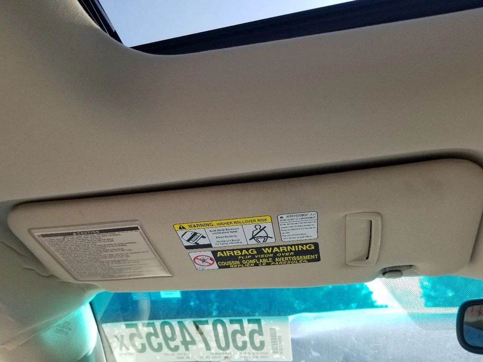 08 2008 LEXUS LX570 JUEGO PARASOL BEIGE ILUMINADO CONDUCTOR IZQUIERDO Foto 2 de 4