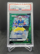 2024 Panini Prizm Blake Corum RC Rookie Auto Green Scope 63/75 PSA 10 #308