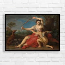 Mythological Goddess With Cherub Canvas Print Large Picture Wall Art