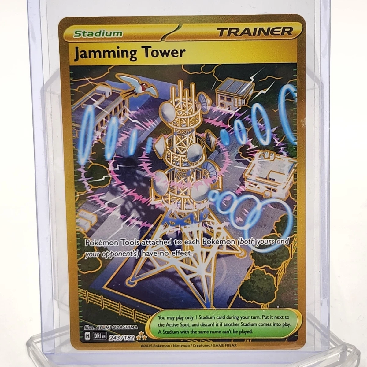 jamming tower pokemon card Jamming Tower Reverse Holo (181/187) - Pokemon Terastal Festival ex (sv8a) main image 0