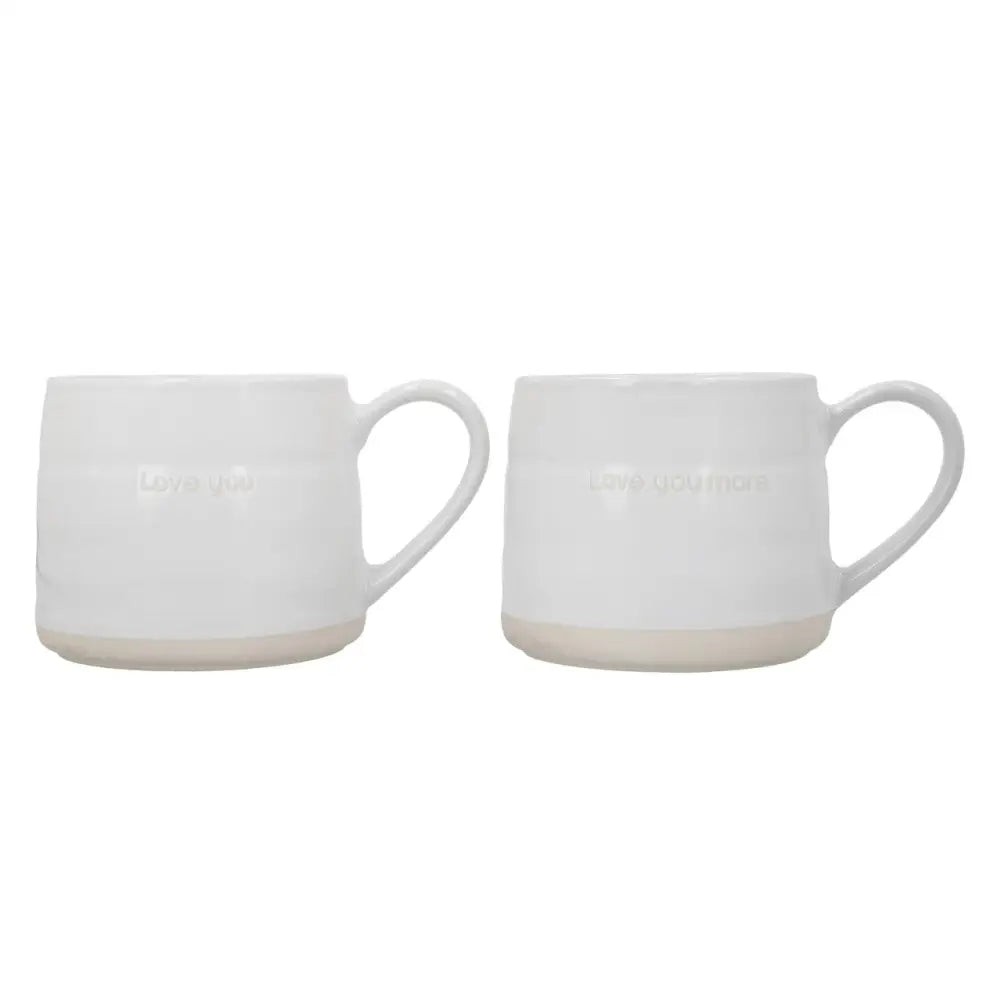 B&Q -  Farmhouse Love Set Of 2 380Ml Mugs - Image 2