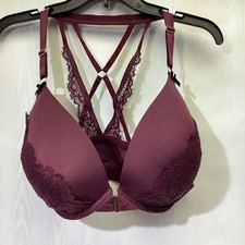 Cacique Bra Boost Plunge Push Up Violet Lace ...
