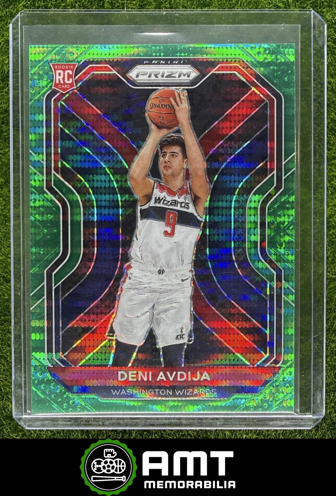 Deni Avdija RC 2020-21 Panini Prizm 2/25 Green Pulsar Prizms Wizards