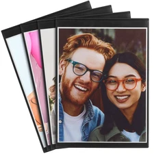 Black Magnetic Picture Frame for Photos, Art, Schedules (8.5 x 11 in, 4 Pack)