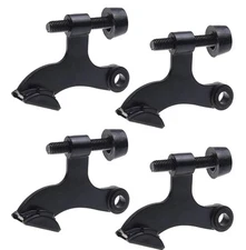 4 PACK - Universal Black Hinge Pin Door Stop 2.5" Heavy Duty Nickel Adjustable 