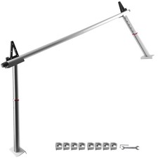 2pcs Universal Aluminum Truck Ladder Rack 71in 800lbs Adjustable Height