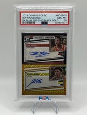 23-24 Donruss Optic - Bufkin/George Rookie Dual Signatures Black Gold /8 PSA 10 