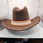 VINTAGE ORIGINAL CLEVELAND BROWNS FOOTBALL TEAM WESTERN STYLE HAT IN BOX AJD — photo 4