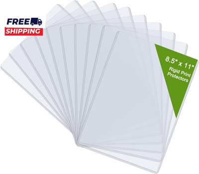 8.5 X 11 Hard Plastic Sheet Protectors Rigid Print Protectors Clear Waterproof