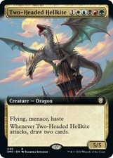 Two-Headed Hellkite (Extended Art) - Normal NM MTG Commander: Dominaria United