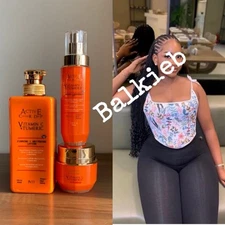 Active caviar drip Vitamin C & Tumeric Lotion 444ml, Oil 100ml And Face Cream 