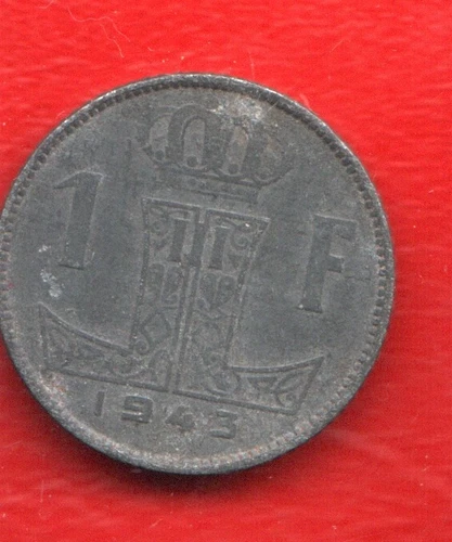BELGIUM 1 FRANCS 1943