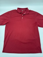 Nike Golf Polo Shirt Mens XL Red Dri Fit Performance Modal Polyester