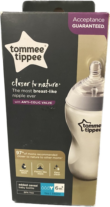 Tommee Tippee Added Cereal Baby Bottle 6m+ 11oz Anti-Colic V
