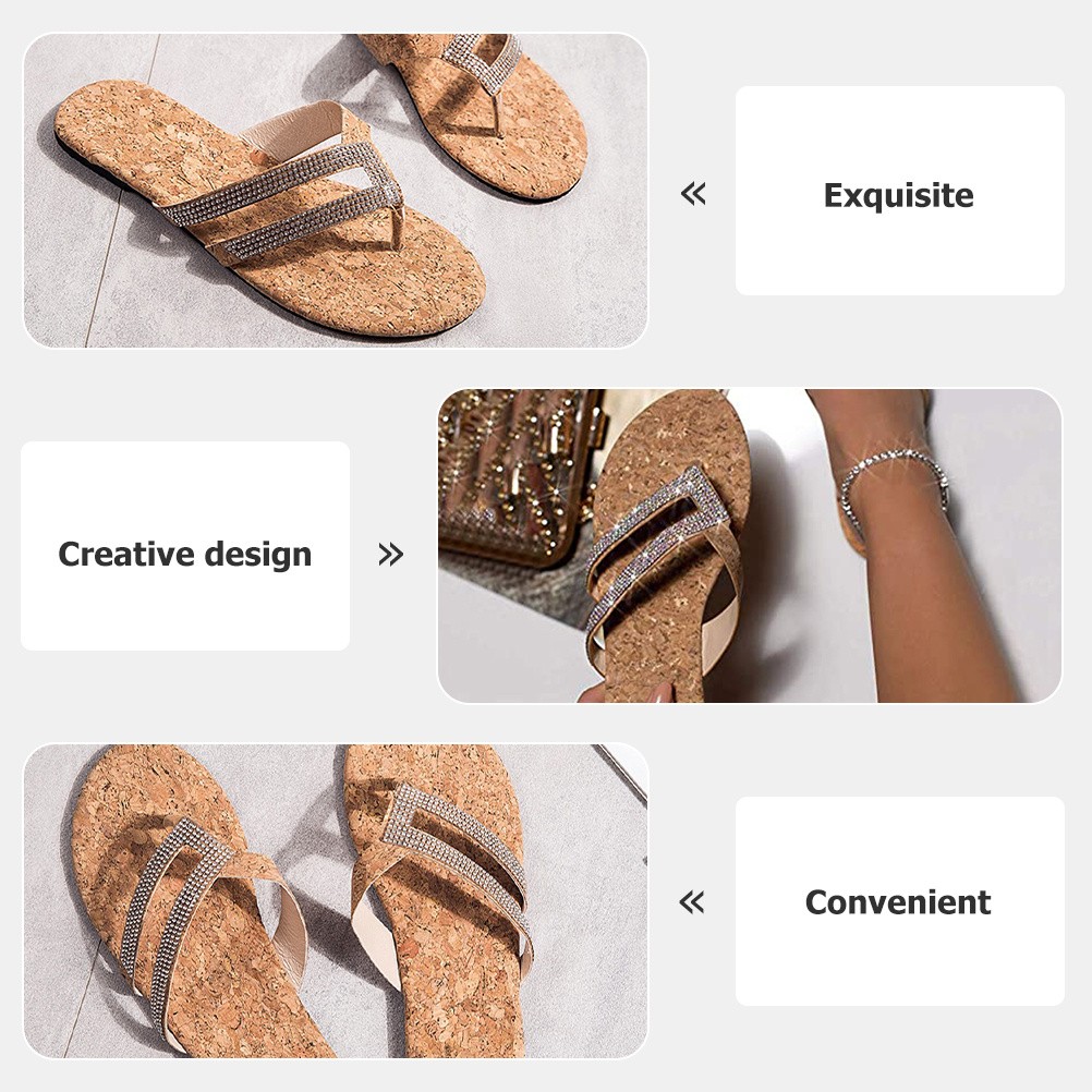 SAOLA Ciabatte suola morbida miss donna sandali scintillanti per matrimonio festa spiaggia donna