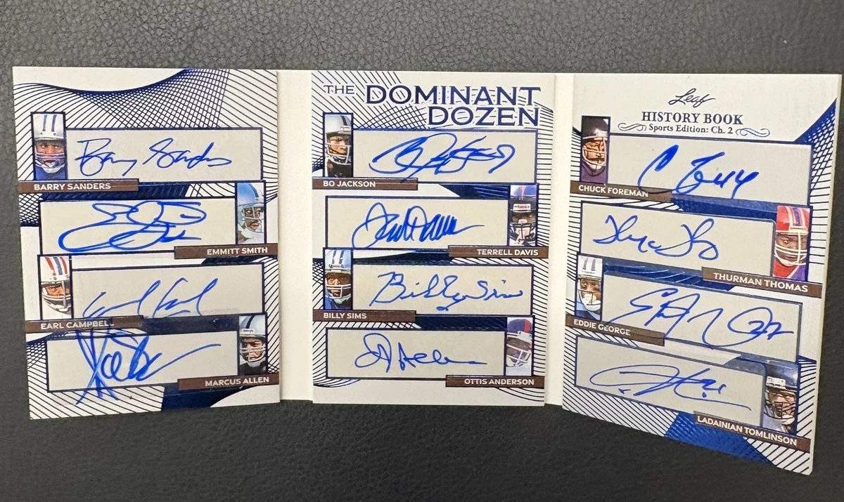 Leaf Barry Sanders Autographed Football Sports Trading Cards