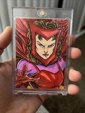 Marketplace image: Topps Chrome Marvel Scarlet Witch Wanda 1/1 Sketch Card Elvin A. Hernandez