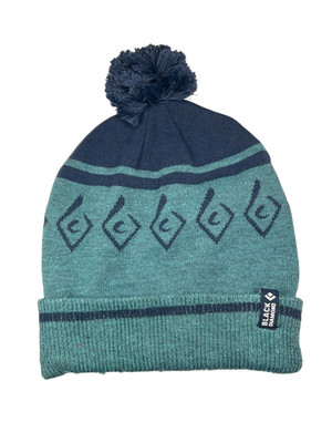 BLACK DIAMOND Teal/Blue Warm WINTER SKI POM-BEANIE Snowboard Gear Hike Gym Hat