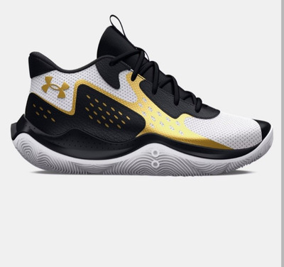 Under Armour UA Jet '23 White/Black/Gold Basketball Shoes 3026635-100