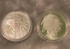 Lot of (2) 1 Ounce .999 Fine Silver Buffalo Rounds
