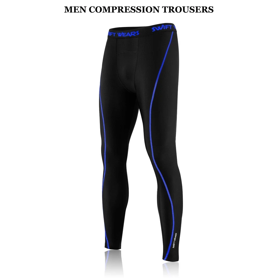 Mens Base Layers Compression Elasticated Cycling Gym Sports Underwear Leggings - Image 4 of 4