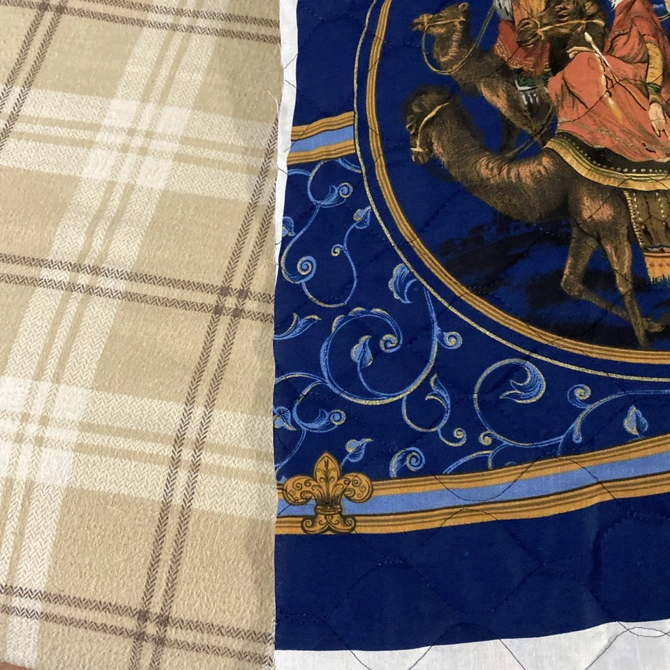 Cranston Print O’ Holy Night Cut & Sew Quilted Tree Skirt & Stocking New Flawed - Image 2 of 4