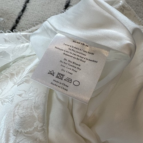 Neu mit Etikett V. Chapman violettes Midikleid mit Rüschen Stufen elfenbeinfarben Braut Hochzeit Größe 12 - Bild 14 von 16