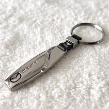 1Stk Für Mazda Logo Schlüsselanhänger Schlüsselring Emblem Schlüsselbund Silber