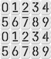 Curb Stencil Kit for Address Painting   Includes All Numbers, 4-Inch 4 inches