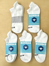 Bombas 3 pairs Women's Solid Ankle socks - Size Medium 8-10.5 White