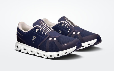 On Cloud 6 Men's Sneakers Comfort Style 100% Authentic - Midnight | White