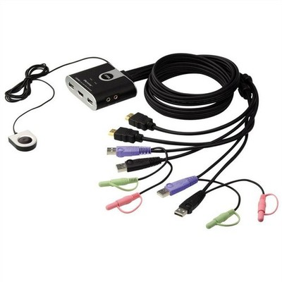 ATEN CS692 KVM-Switch mit 2 Ports für USB-Eingabegeräte und HDMI-Grafik + Audio