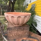 20'' x 10'' Terra Cotta Shallow Garden Bowl Planter for Succulents and Herbs