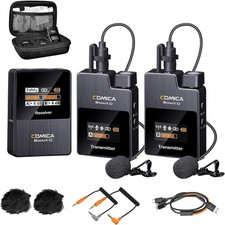 COMICA BoomX-D2 Wireless Lavalier Mic 2.4G Dual Transmitters Noise Cancel 656ft