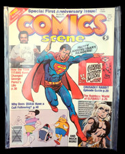 COMICS SCENE/FEATURES LOT OF 3 MAGAZINES! VINTAGE! Superman Elfquest X-Men