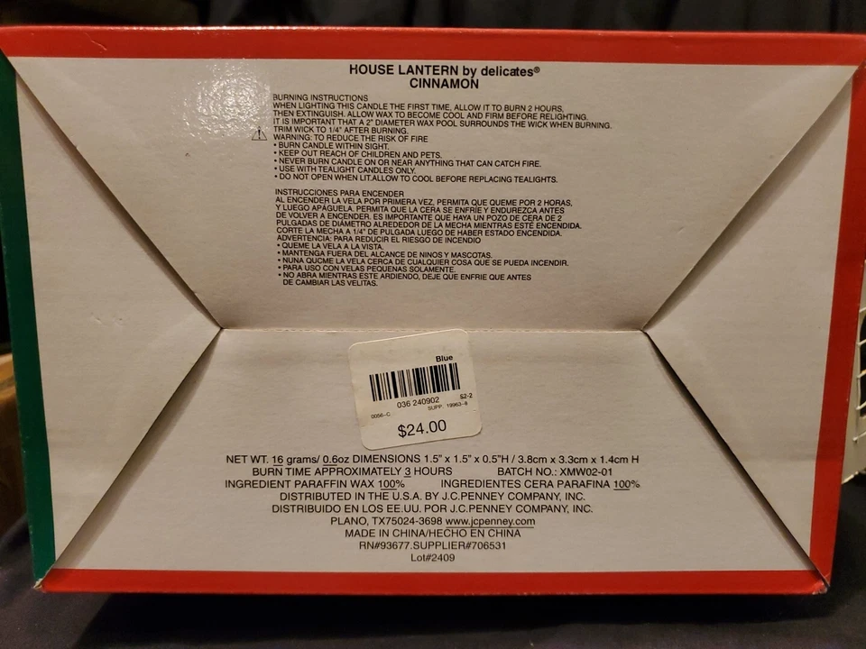 Delicates Christmas House With Angel Lantern - Vintage With Box - Unused - Image 4 of 4