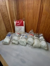 Vintage 80s Over the Calf Extra Long Tube Socks White Red 3 Stripe  24 Pair