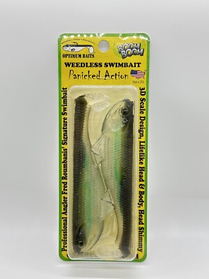 Optimum Boom Boom Weedless 6'' Swimbait Fishing Lure Ghost Rider - 6BBWLS561