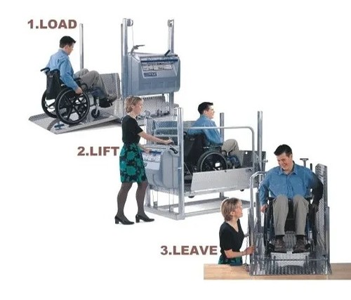 155cm MOBILE ROLLSTUHLLIFT für TREPPE PLATTFORMLIFT HUBLIFT TREPPENLIFT AUFZUG - Bild 3 von 14