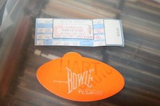 David Bowie - Norfolk  August 25 1983 Ticket + Backstage Pass FREE SHIP