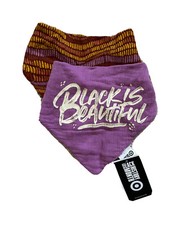 Target Black is Beautiful Woven Gauze Bibs One Size Set of 2 Multi Colored - 3