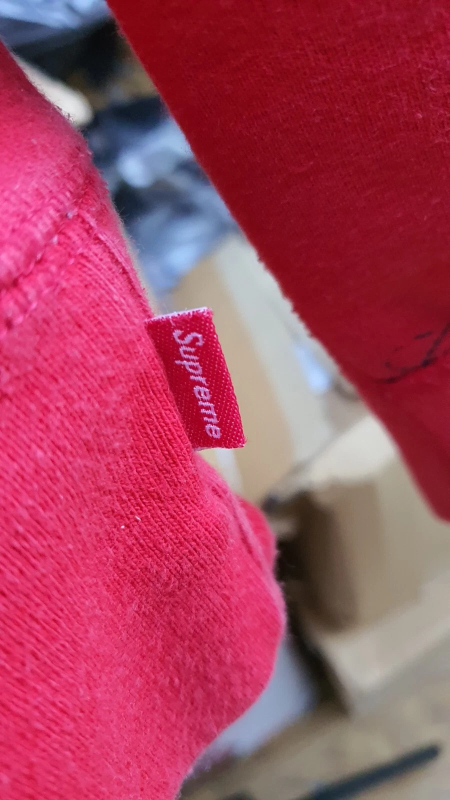 Felpa con cappuccio FW15 Supreme Eat Me taglia XL rossa