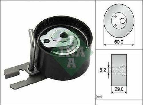 Original INA Spannrolle Zahnriemen 531 0555 10 FüR CitroëN Fiat Ford Mini Mazda-image
